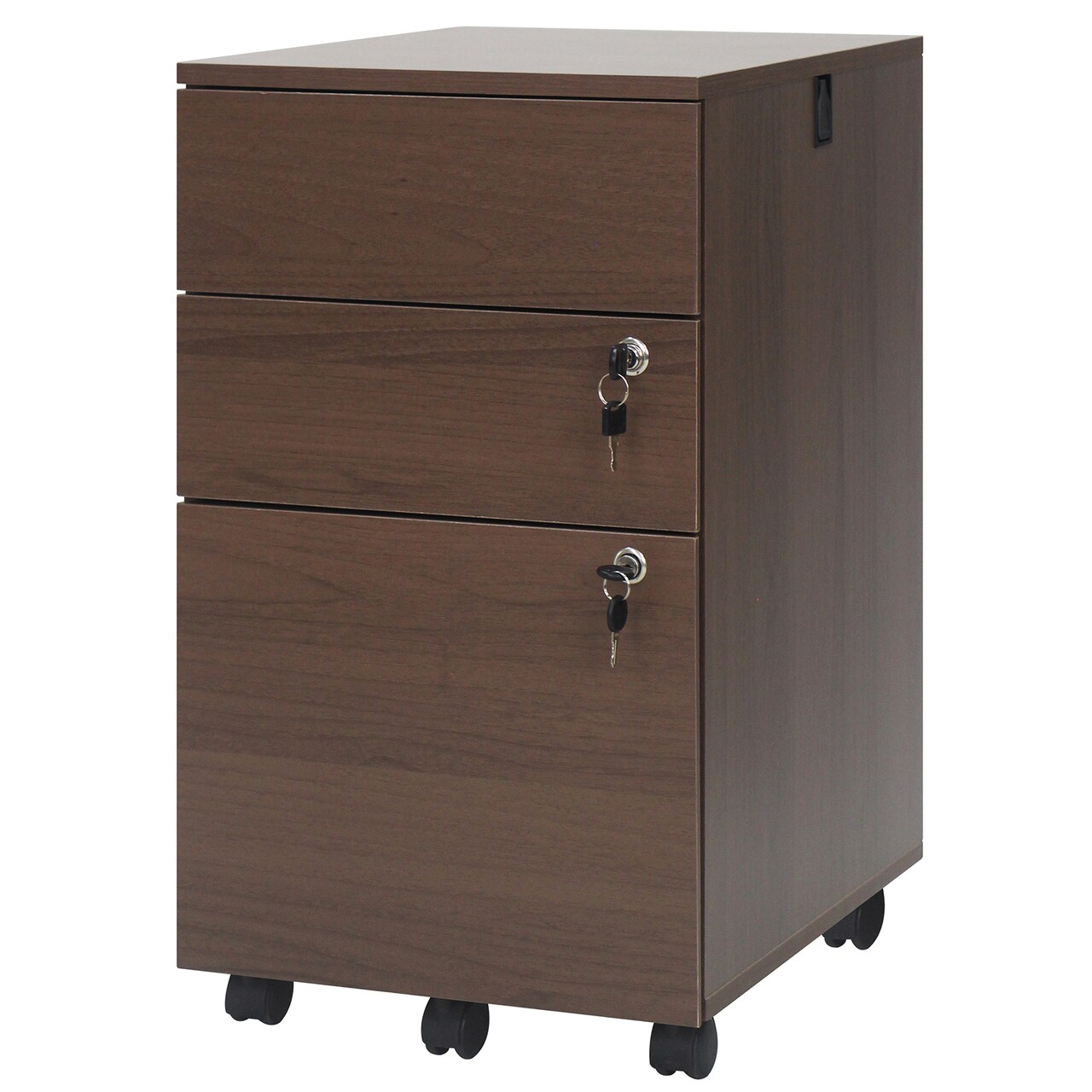 Office Rolling File Cabinet 3-Drawer with Lock and Keys for Paper Storage
